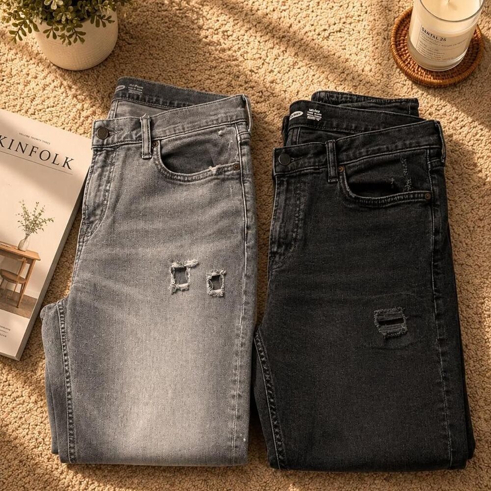 Old-navy Men's Black and Grey Jeans
